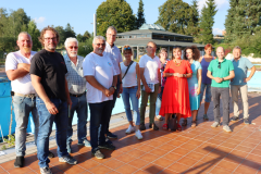 Besuch zusammen mit dem Bürgermeister, Förderverein, Gemeinderatsmitgliedern und Vertreter*innen der Wasserwacht