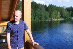 Vom Balkon aus gibt es eine schöne Sicht auf den Fichtelsee