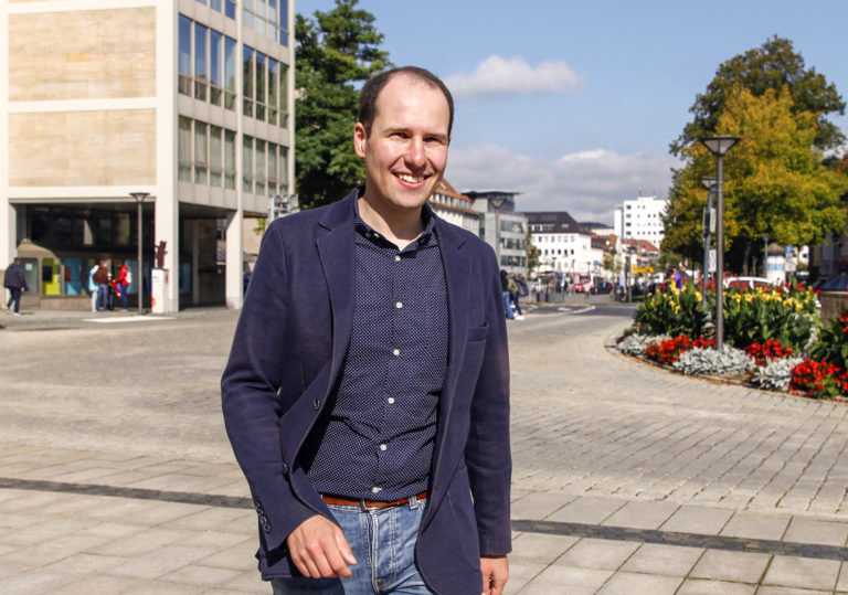 Tim Pargent in der Bayreuther Innenstadt